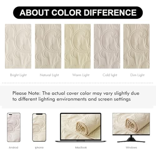100% Waterproof Recliner Chair Cover, Non-Slip Fabric for Living Room