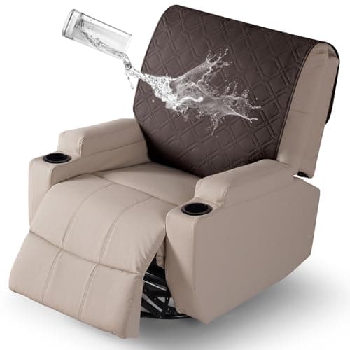 VANSOFY Dark Gray 100% Waterproof Dog Recliner Chair Cover — Chocolate