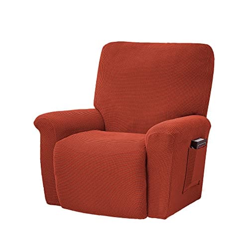 Conruser Jacquard Stretch Recliner Chair Cover (Yellow) — Redbrown