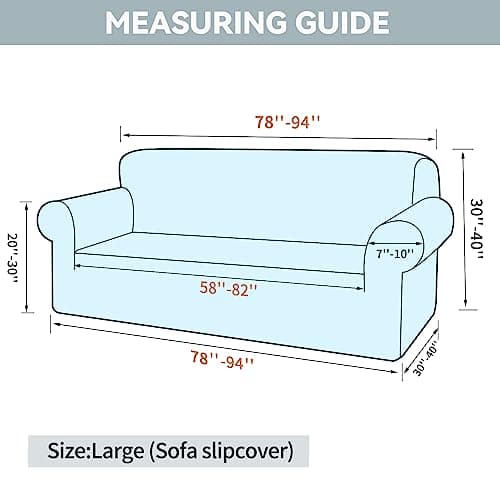 Stretch White Slipcover for 3 Cushion Sofa - Pet Friendly, Non-Slip, Washable Furniture Protector