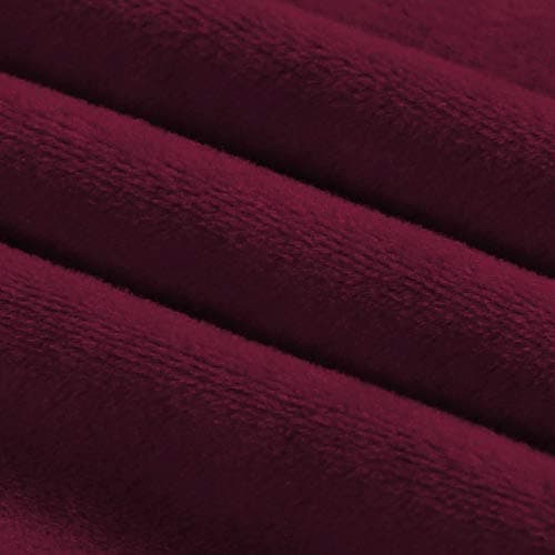 PrinceDeco Grey Velvet Loveseat Cover, Washable, Up to 72" Wide — Burgundy