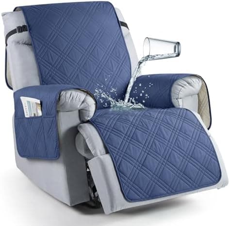 TAOCOCO 100% Waterproof Non Slip Covers for Recliner Chair with Pocket  
Best Non Slip Covers for Recliner Chairs with Pockets for Kids and Pets (2|6")  
Washable 100% Waterproof Recliner Chair Protector for Kids and Pets, OEKO-TEX Certified (2|6", C