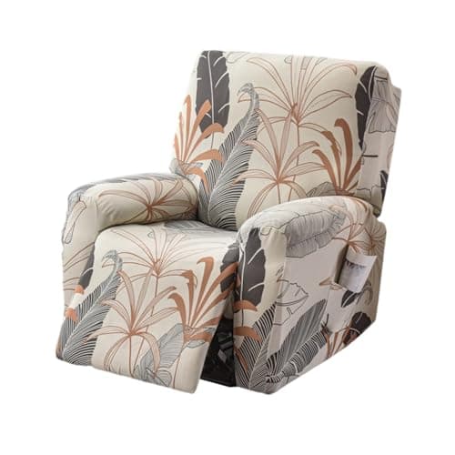 FUANGUI 4-Piece Lazyboy Recliner Cover with Storage Pockets — 06