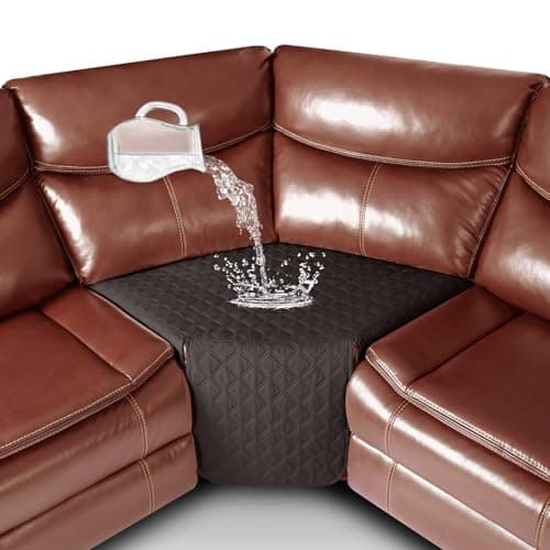 Ruaozz 100% Waterproof Recliner Corner Seat Couch Cover, Brown — Chocolate