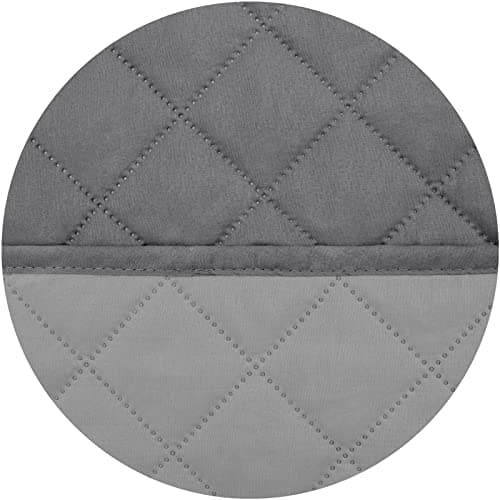 PureFit Water Resistant Reversible Loveseat Recliner Couch Cover — Gray/Light Gray