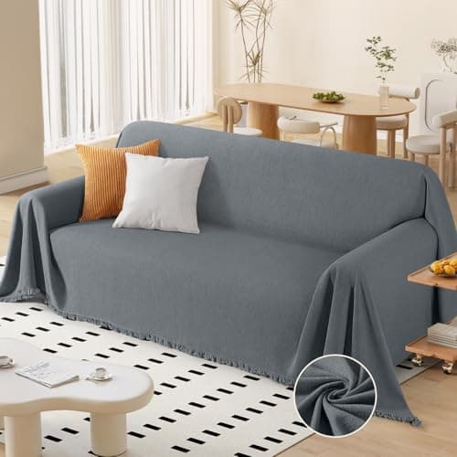 TAOCOCO Heavy Duty Pet Couch Cover (71"x118" Dark Grey)