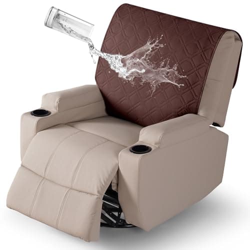 VANSOFY Dark Gray 100% Waterproof Dog Recliner Chair Cover — Coffee