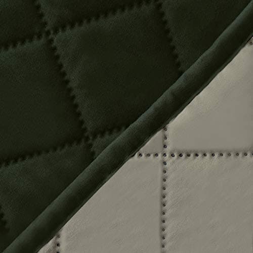 Easy-Going Reversible Loveseat Couch Cover, Gray/Light Gray — Army Green/Beige