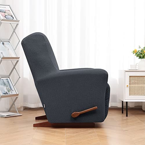 KEKUOU Stretchy Recliner Cover for Charcoal Lazy Boy with Elastic Bottom