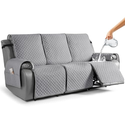 TAOCOCO 3 Seater Light Gray Recliner Sofa Slipcover