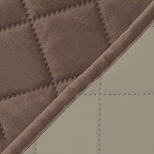Easy-Going Reversible Loveseat Couch Cover, Gray/Light Gray — Brown/Beige