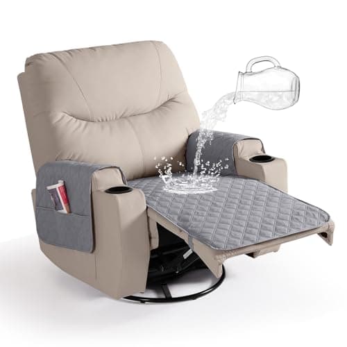 Ruaozz Waterproof Recliner Cover for Reclining Chair with Arms (Charcoal Grey, Medium-25'')
| Ruaozz Non Slip Chair Covers for Reclining Chair with Pocket (Charcoal Grey, Medium-25'')
| Ruaozz Washable Seat Cover for Reclining Chair with Arms (Charc 