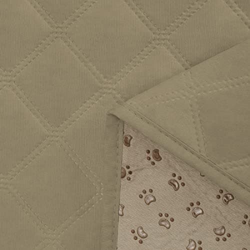 Waterproof L Shape Couch Cover for Dogs & Pets (Large, Gray) — Beige