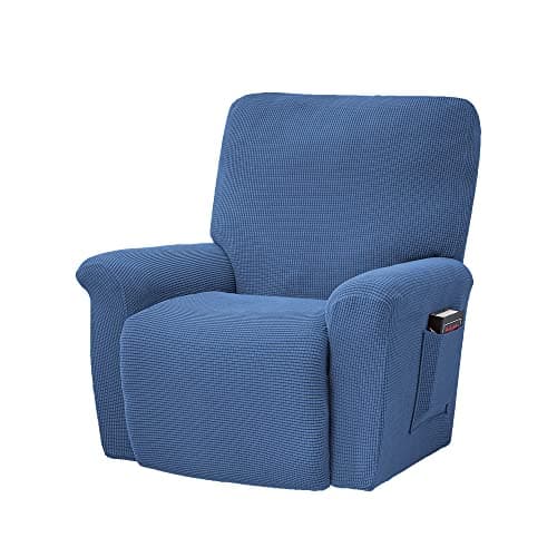 Conruser Jacquard Stretch Recliner Chair Cover (Yellow) — Grayblue