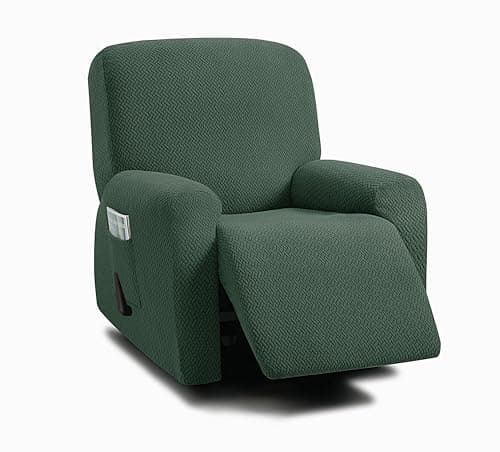 ULTICOR Stretch Recliner Sofa Covers for 3-Cushion Couch (Light Grey, 3 Seater) — Retro Green
