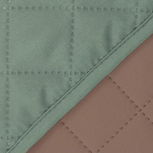Reversible Chocolate/Beige Loveseat Sofa Cover Protector — Greyish Green/Taupe