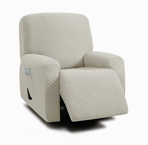 ULTICOR Ivory 3 Seater Recliner Sofa Cover — Ivory