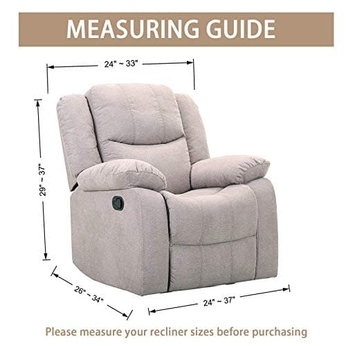 JIVINER Stretch Recliner Chair Covers, Dark Gray, 4 Piece Set