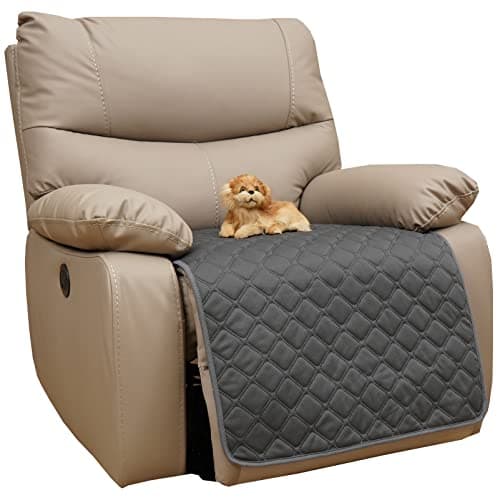 Eismodra Waterproof Recliner Chair Covers, Anti-Slip Sofa Protector, Gray