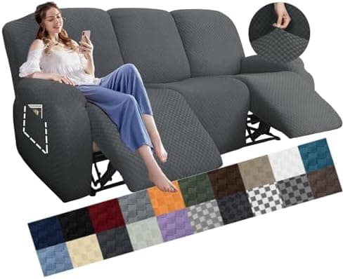 YEMYHOM Light Gray Stretch Recliner Slipcover with Side Pocket Global Recycled Standard  
YEMYHOM Light Gray Anti-Slip Recliner Cover with Elastic Bottom Global Recycled Standard  
YEMYHOM Light Gray Recliner Chair Cover with Side Pocket Global Recyc