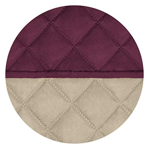 PureFit Reversible Quilted Recliner Cover, Water Resistant Brown/Beige — Wine/Beige