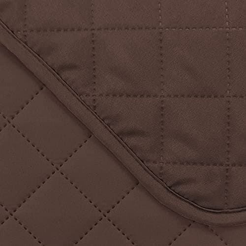 U-NICE HOME Oversized Recliner Chair Covers, Water Resistant & Pet Friendly (28", Coffee/Beige) — Chocolate/Chocolate