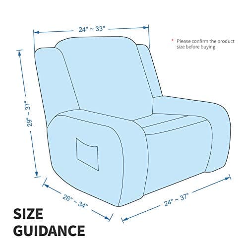 MAXIJIN Velvet Recliner Cover for Kids & Pets (Dark Coffee)