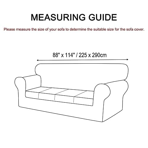 uxcell Velvet Plush Stretch Sofa Cover, Thicker Couch Slipcover, 1-4 Cushions, Winter Covers, Purple X-Large