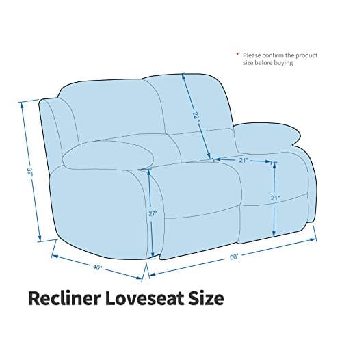 MAXIJIN Loveseat Recliner Stretch Velvet Slipcover, Dark Coffee