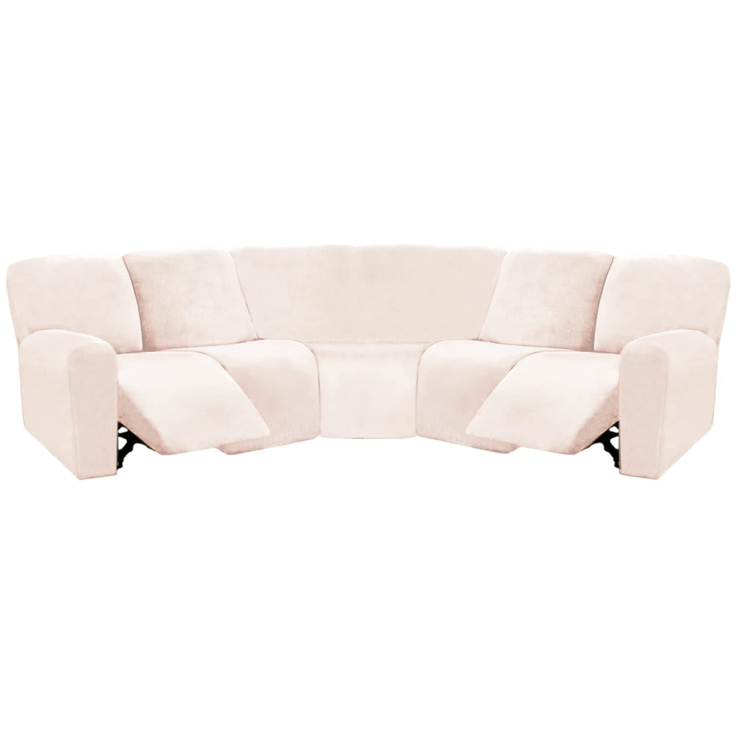 ULTICOR Ivory L Shape 5 Seat Recliner Sofa Cover