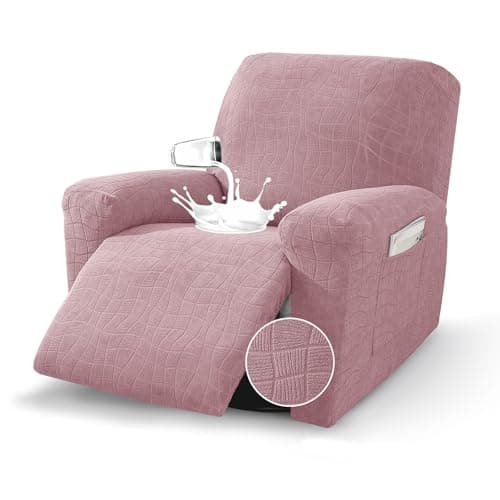 MAXIJIN Waterproof Recliner Couch Cover, Dark Gray — Dusty Pink