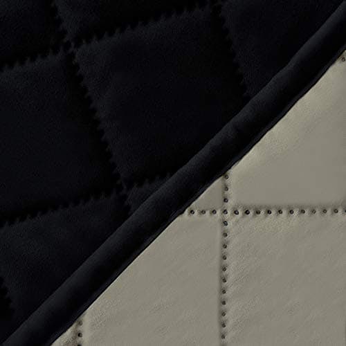 Easy-Going Reversible Loveseat Couch Cover, Gray/Light Gray — Black/Beige