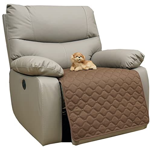 Eismodra Waterproof Recliner Chair Covers, Anti-Slip Brown (23x35")