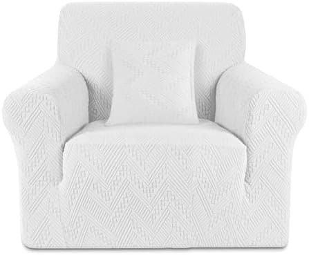 Stretch Chair Sofa Slipcover with Non-Slip Armchair Cover for Soft Protection (1 Seater, Ivory) OEKO-TEX STANDARD 100  
Stretch Armchair Cover with Non-Slip Back for Comfort and Easy Cleaning (1 Seater, Ivory) OEKO-TEX STANDARD 100  
Soft Jacquard Th