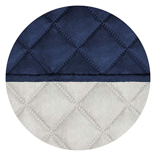 PureFit Reversible Quilted Recliner Cover, Water Resistant Brown/Beige — Navy/Ivory