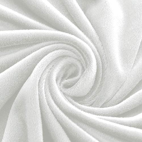 Off White Stretch Velvet Recliner Covers for Lazy Chair with Side Pocket — Off White