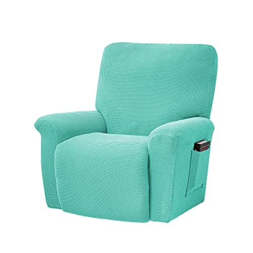 Conruser Jacquard Stretch Recliner Chair Cover (Yellow) — Aqua