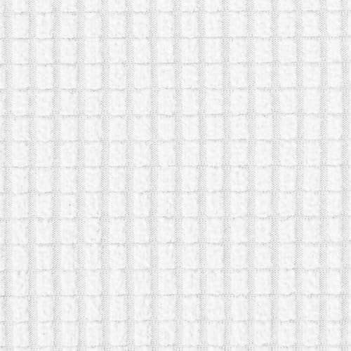 CHUN YI 3 Seater Couch Slipcover, Large Grey Checks — Off White