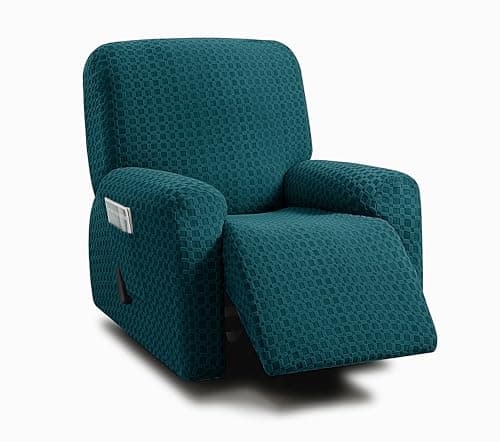 ULTICOR Chocolate 1 Seat Recliner Cover for Jacquared Sofa (Style 2) — Deep Teal
