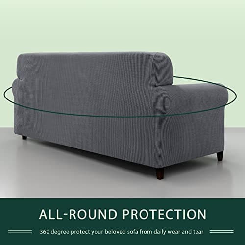Stretch Sofa Slipcover for 3 Seater Settee, Light Gray