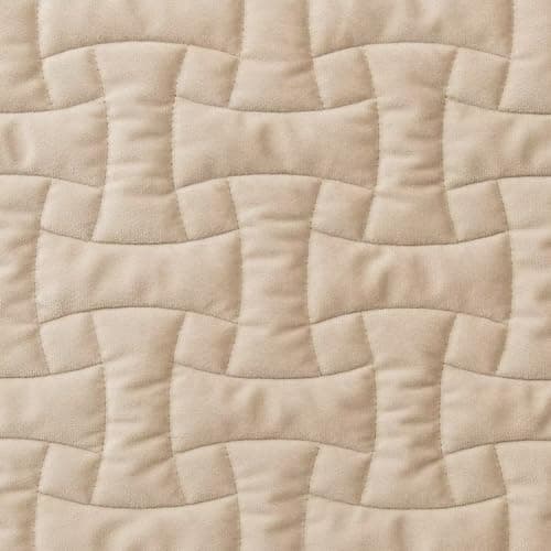 Waterproof Velvet Couch Recliner Cover, Non-Slip Sectional Protector, 23x38 Beige — Beige
