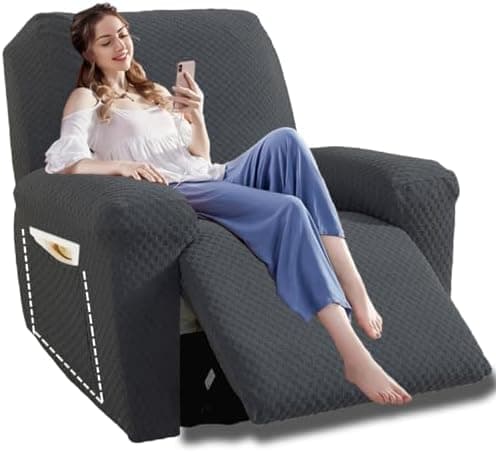 YEMYHOM Light Gray Stretch Recliner Slipcover with Side Pocket Global Recycled Standard  
YEMYHOM Light Gray Anti-Slip Recliner Cover with Elastic Bottom Global Recycled Standard  
YEMYHOM Light Gray Recliner Chair Cover with Side Pocket Global Recyc