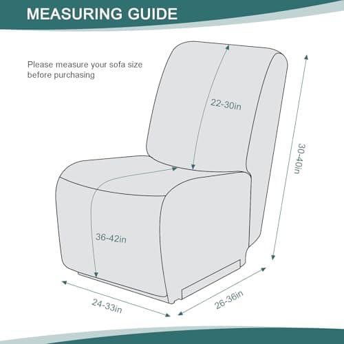 Ruaozz Dark Gray 3 Seater & Armless Chair Sofa Covers