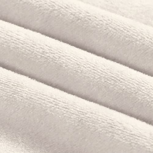 PrinceDeco Grey Velvet Loveseat Cover, Washable, Up to 72" Wide — Ivory