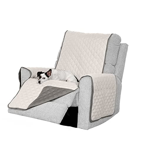 Furhaven Water-Resistant Reversible Recliner Chair Cover - Gray/Mist