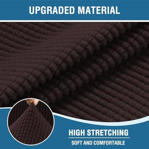 H.VERSAILTEX Chocolate Soft Thick Jacquard Stretch Couch Cover for Electric Recliner
