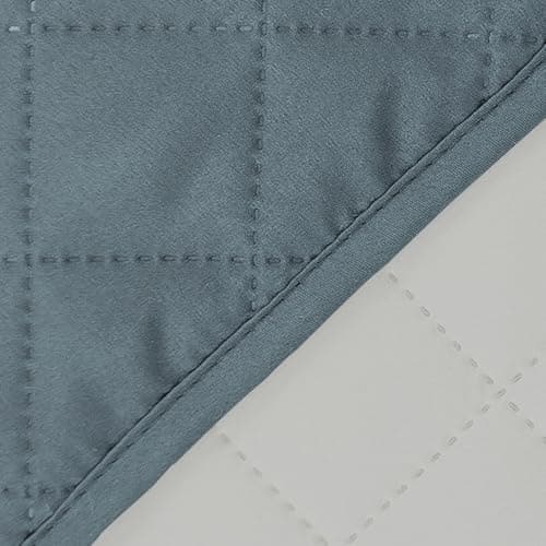 Reversible Chocolate/Beige Loveseat Sofa Cover Protector — Dark Blue/Light Grey