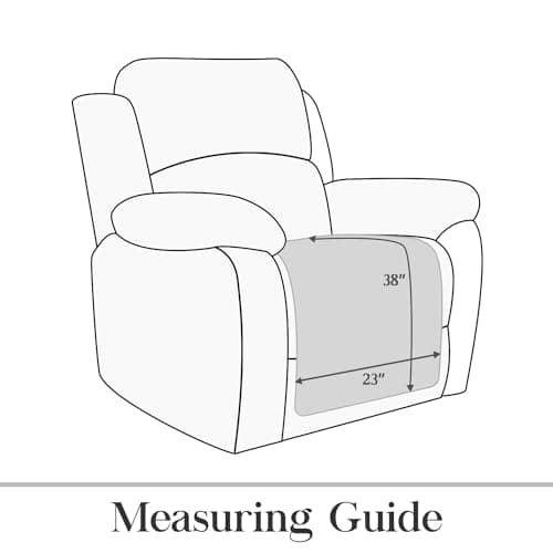 TOMORO 100% Waterproof Non-Slip Recliner Chair Cover, Dark Gray, 23x38 Inch