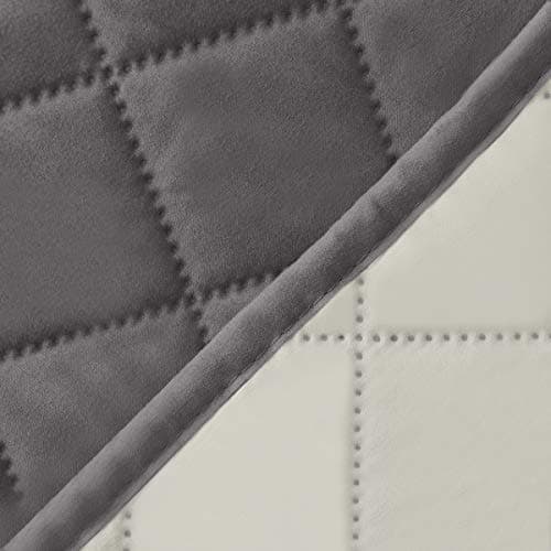 Easy-Going Reversible Loveseat Couch Cover, Gray/Light Gray — Gray/Ivory