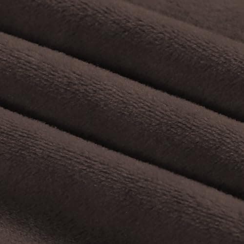 PrinceDeco Grey Velvet Loveseat Cover, Washable, Up to 72" Wide — Brown
